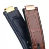Leather_Rubber_Back_strap_bracelet_for_Cartier_Ballon_Bleu_3 Blue & Silver Leather Strap Bracelet for Ballon Bleu Cartier Rubber back- 2 sizes