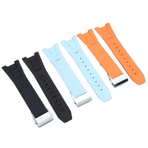 Rubber_Strap_for_Bell_ross_BRX5_BR05_3 Orange Rubber Strap Bracelet for Bell Ross for BR05/BRX5 - 25x12mm