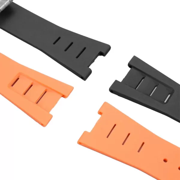 Rubber_Strap_for_Bell_ross_BRX5_BR05_4 Orange Rubber Strap Bracelet for Bell Ross for BR05/BRX5 - 25x12mm