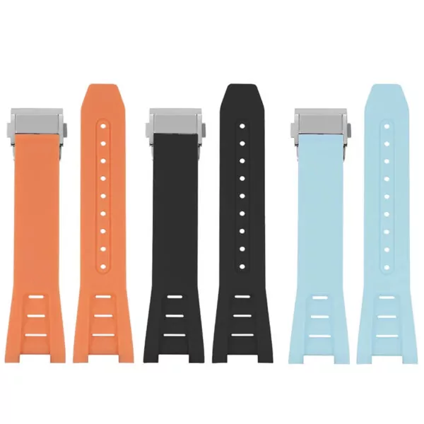 Rubber_Strap_for_Bell_ross_BRX5_BR05_6 Orange Rubber Strap Bracelet for Bell Ross for BR05/BRX5 - 25x12mm