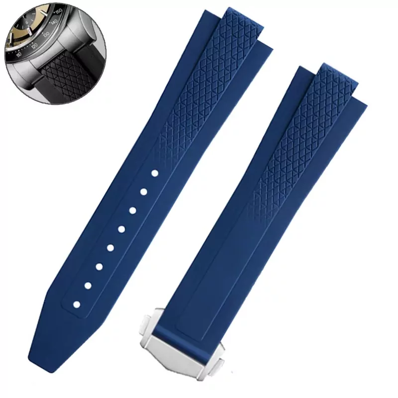 Rubber_Strap_for_Longines_conquest_6 Blue Strap for Hydroconquest L3 Longines Rubber - 22mm