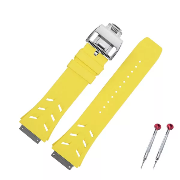 Rubber_strap_bracelet_for_Genuine_Richard_Mille_RM067_12 Vented Yellow Rubber Strap for Genuine Richard Mille RM-067
