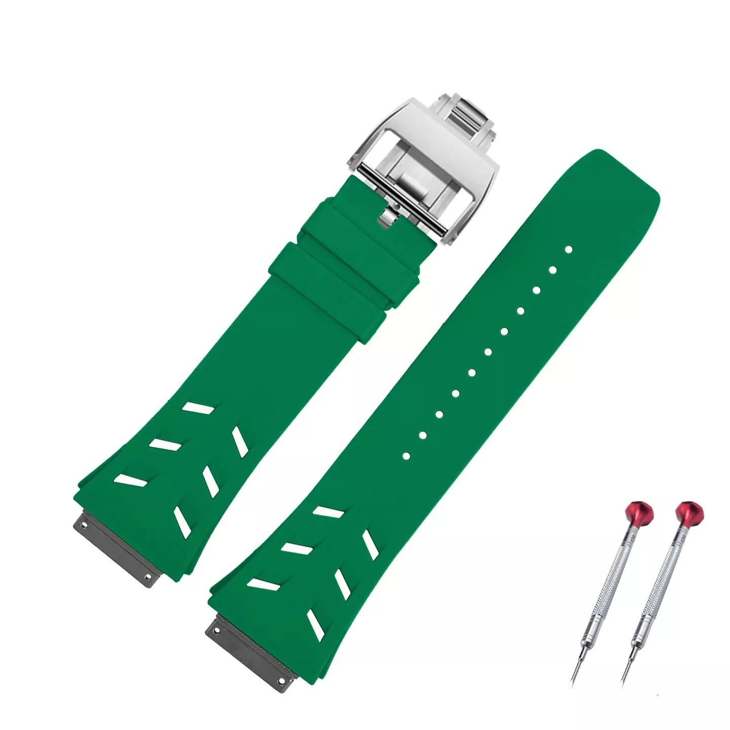 Rubber_strap_bracelet_for_Genuine_Richard_Mille_RM067_13 Vented Green Rubber Strap for Genuine Richard Mille RM-067