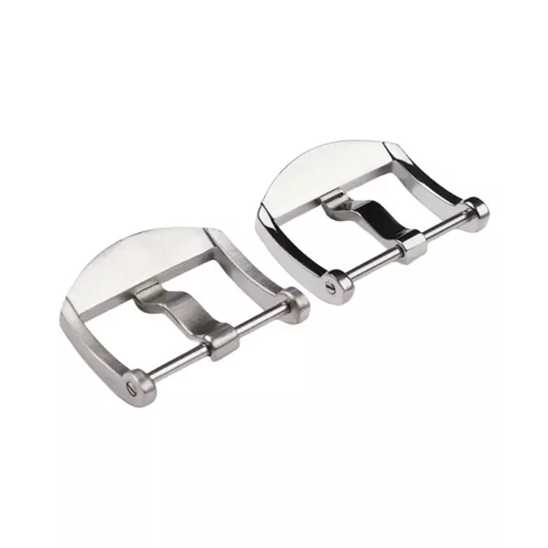 Stell_Round_Panerai_Buckle_3 Round Brushed Steel Pin Buckle for Officine Panerai Luminor, Marina, Submersible - 20,22mm