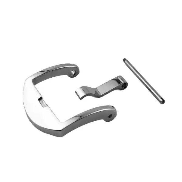 Stell_Round_Panerai_Buckle_8 Round Brushed Steel Pin Buckle for Officine Panerai Luminor, Marina, Submersible - 20,22mm