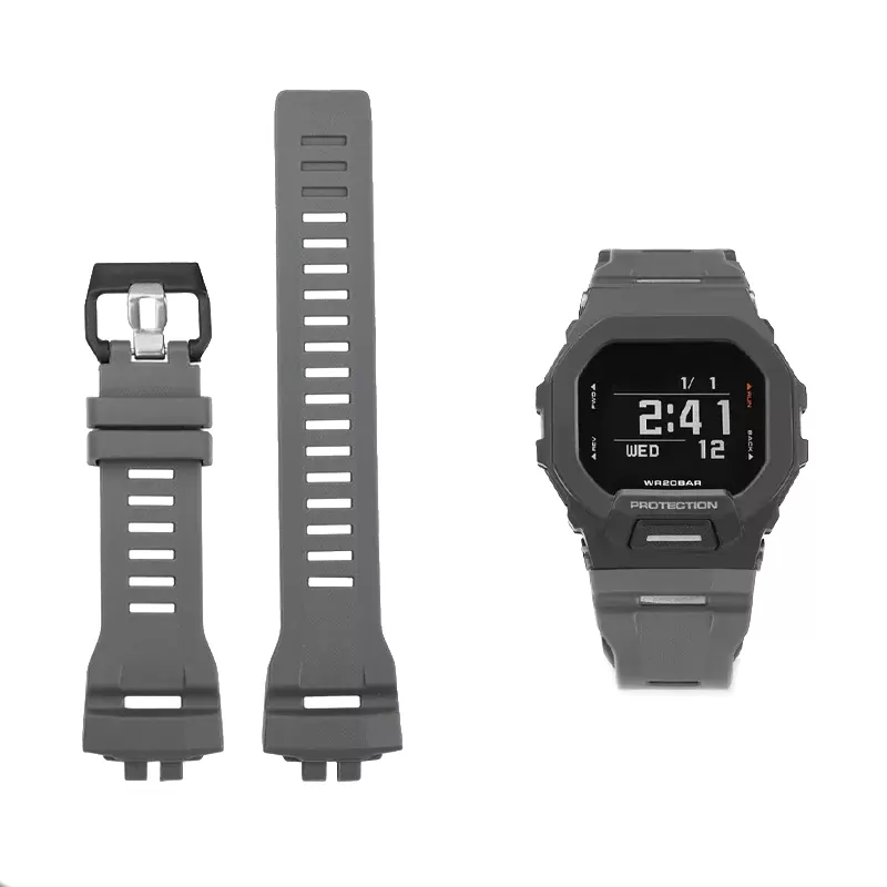 Watch_strap_for_ G-SHOCK Casio GBD-200_7 Gray Strap Casio G-Shock GBD-200 In Rubber