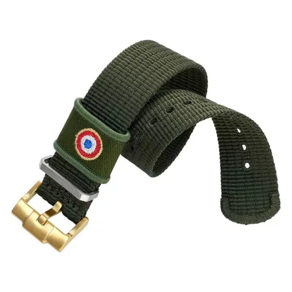 bracelet_Nato_for_Tudor_Pelagos_FXD_GMT_Black-bay_Marine_National_10 Green Nato Strap Tudor Black Bay, Pelagos GMT/FXD Marine National in Nylon - 22mm