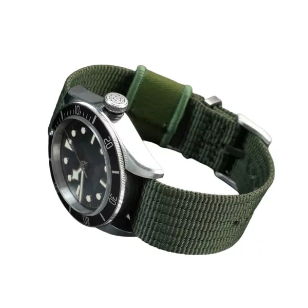 bracelet_Nato_for_Tudor_Pelagos_FXD_GMT_Black-bay_Marine_National_3 Green Nato Strap Tudor Black Bay, Pelagos GMT/FXD Marine National in Nylon - 22mm