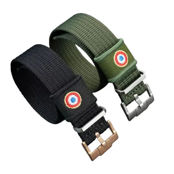 bracelet_Nato_for_Tudor_Pelagos_FXD_GMT_Black-bay_Marine_National_4 Black Nato Strap Tudor Black Bay, Pelagos GMT/FXD Marine National in Nylon - 22mm