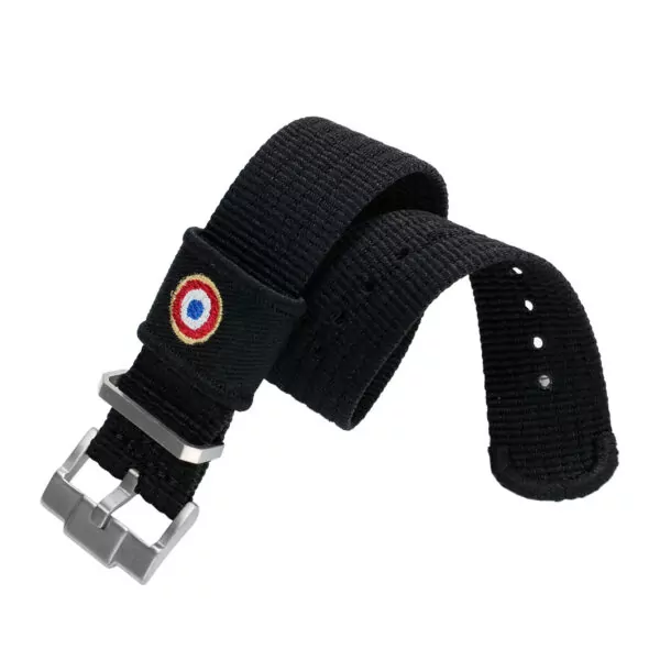 bracelet_Nato_for_Tudor_Pelagos_FXD_GMT_Black-bay_Marine_National_9 Black Nato Strap Tudor Black Bay, Pelagos GMT/FXD Marine National in Nylon - 22mm