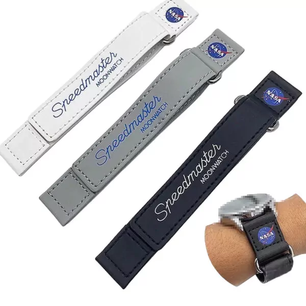 White NASA Nato Strap for Omega Speedmaster Moonwatch In Nylon - 20mm