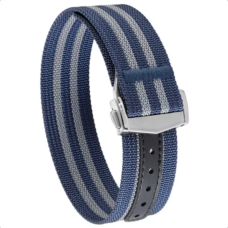 main-image-8 Blue Grey Nato Ballistic Strap Omega in Nylon - 20mm, 22mm
