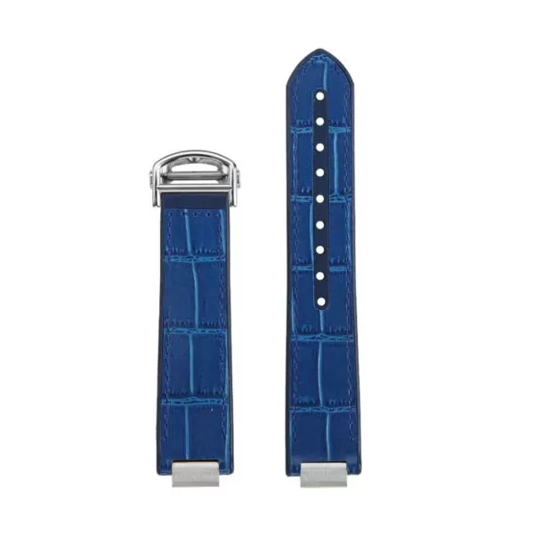 Leather_Rubber_Back_strap_bracelet_for_Cartier_Ballon_Bleu_14 Blue Leather Strap Bracelet for Ballon Bleu Cartier Rubber back- 2 sizes