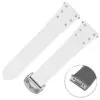 White_Cartier_Santos_L_Quick_release_Strap_2 White Rubber Strap Band for New Santos Cartier Quick Switch -21mm