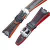 Perforated_Double_Stitching_Strap_for_Audemars_Piguet_Royal_Oak_Offshore_1 Black & Red Perforated Leather Bracelet for Audemars Piguet Royal Oak Offshore - 28mm