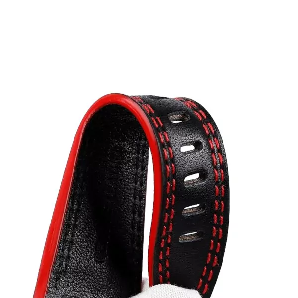 Perforated_Double_Stitching_Strap_for_Audemars_Piguet_Royal_Oak_Offshore_4 Black & Red Perforated Leather Bracelet for Audemars Piguet Royal Oak Offshore - 28mm